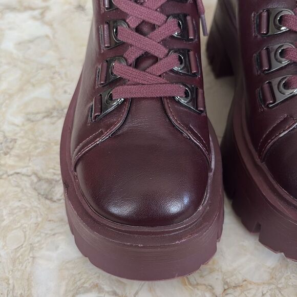 Call It Spring AVRIIL Chunky Heel Lace Up Ankle Boots Vegan - Picture 10 of 16